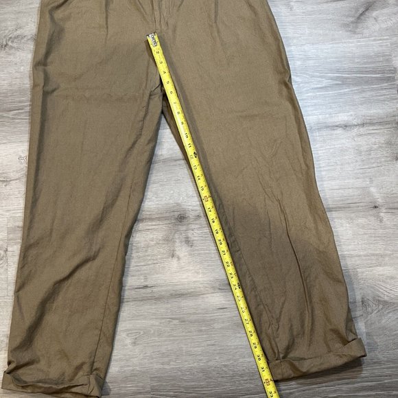 Polo Ralph Lauren Mens 100% Cotton Pleated Dress Pants Brown Houndstooth • 36x32 - Picture 5 of 7